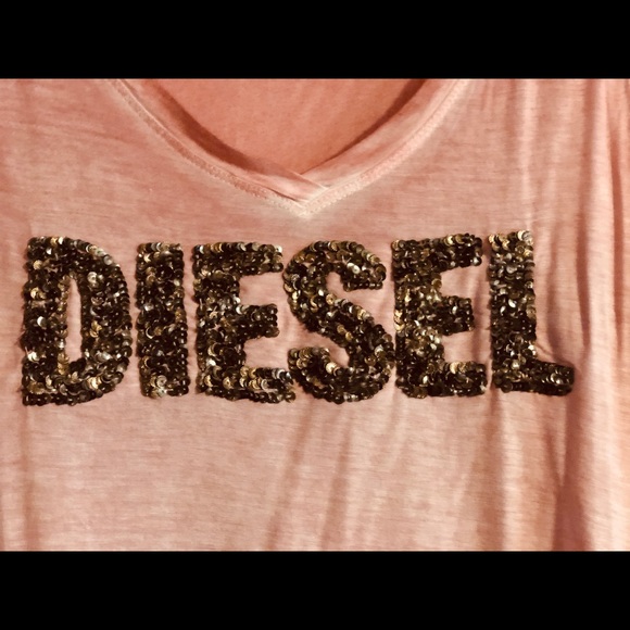 Diesel Rose Gold Sequin Tank Top - Picture 2 of 5